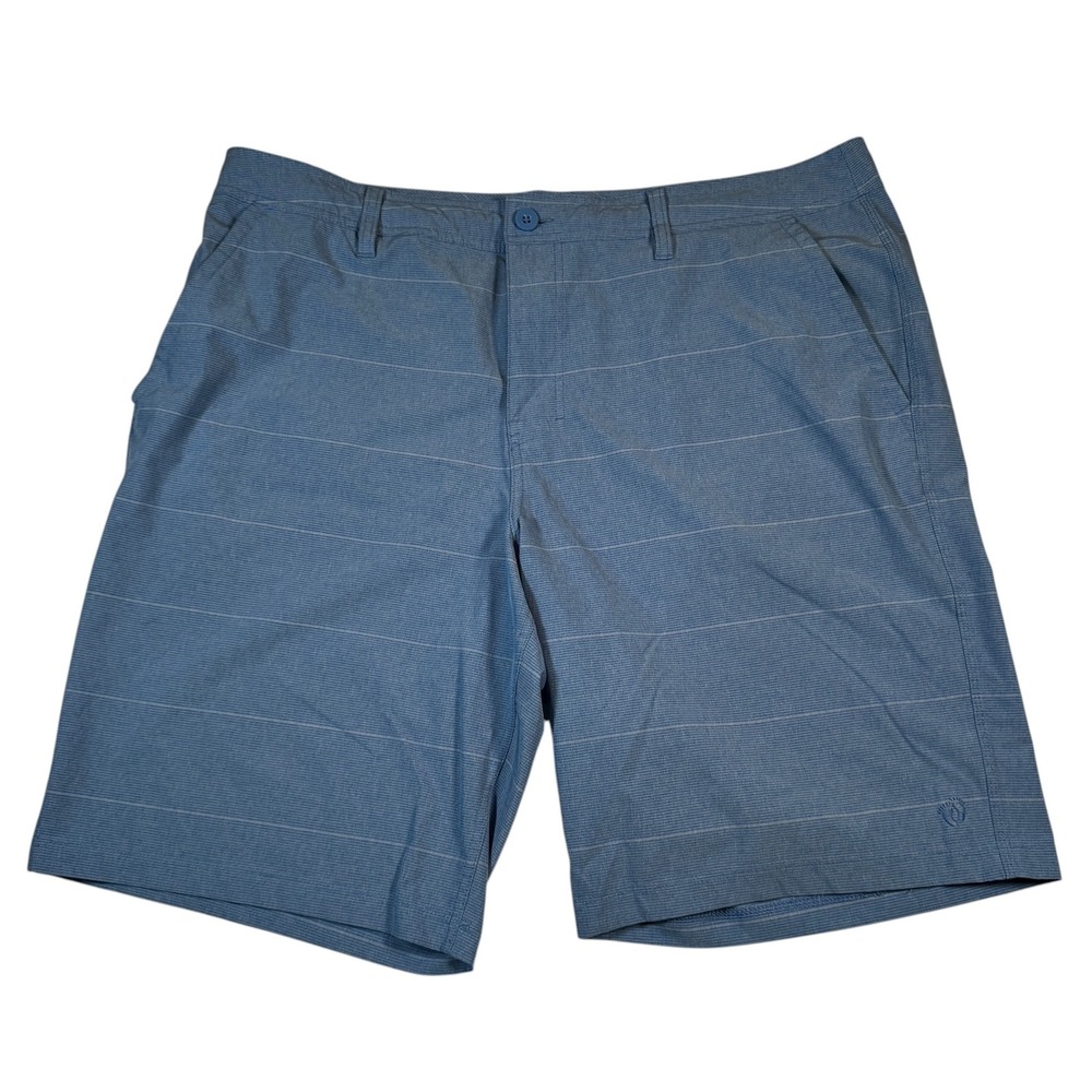 Hang Ten Men's 40 Blue Hybrid Board Shorts Quick‎ Dry Coastal Minimalist
